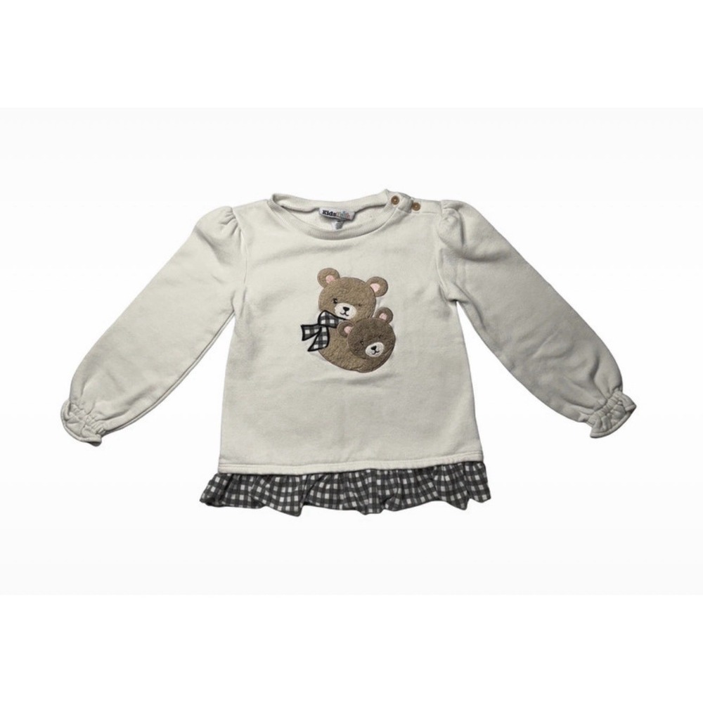 Kids Headquarters Girls Teddy Bear Ruffle Sweatshirt Size 6X